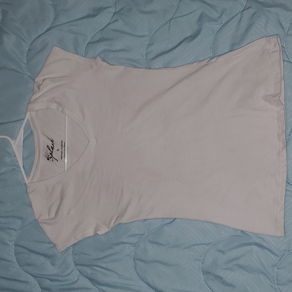 White tight top, Vneck, y2k
